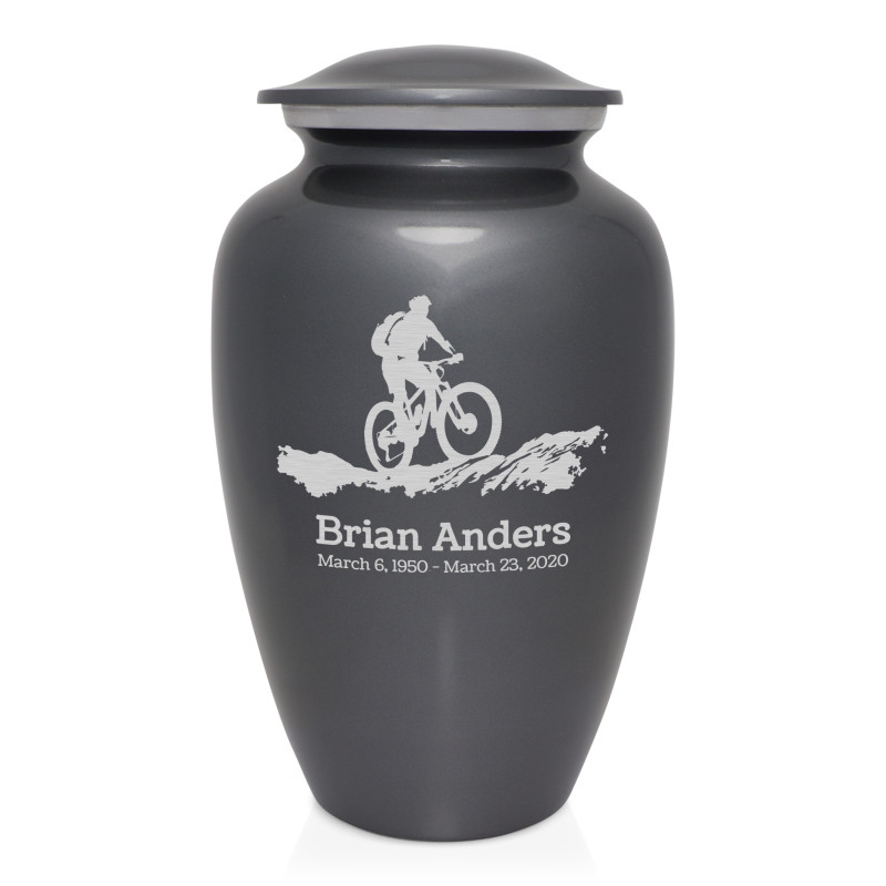 Mountain Bike Cremation Urn - Gunmetal Gray