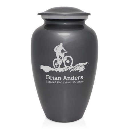 Mountain Bike Cremation Urn - Gunmetal Gray