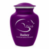 Sleeping Cat Cremation Urn - Purple Luster