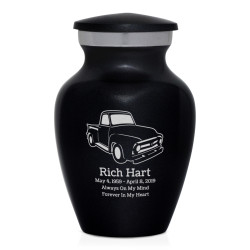 Classic Stepside Truck Keepsake Urn - Jet Black