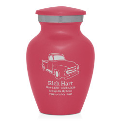 Classic Stepside Truck Keepsake Urn - Rose Pink