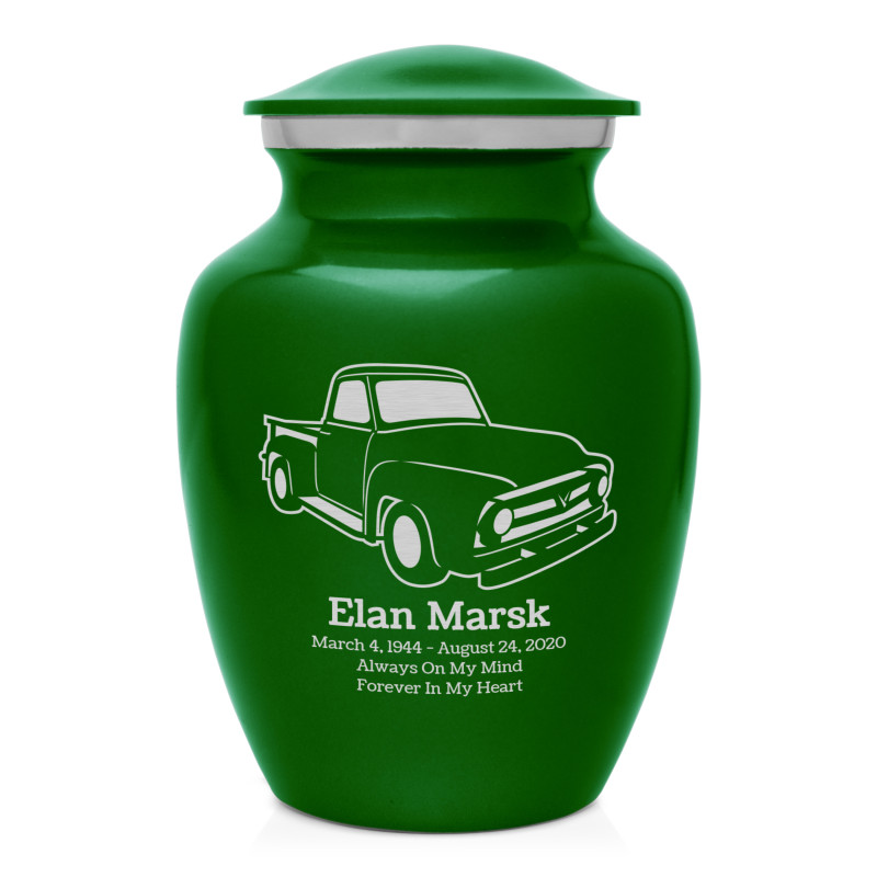 Classic Stepside Truck Sharing Urn - Shamrock Green