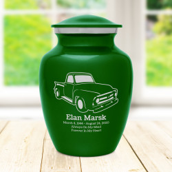Classic Stepside Truck Sharing Urn - Shamrock Green