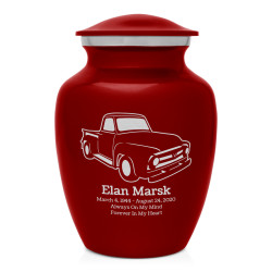 Classic Stepside Truck Sharing Urn - Ruby Red