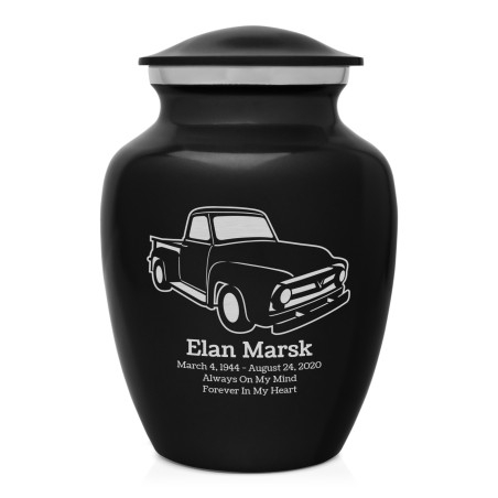 Classic Stepside Truck Sharing Urn - Jet Black
