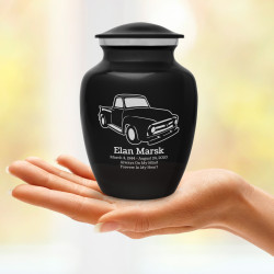 Classic Stepside Truck Sharing Urn - Jet Black