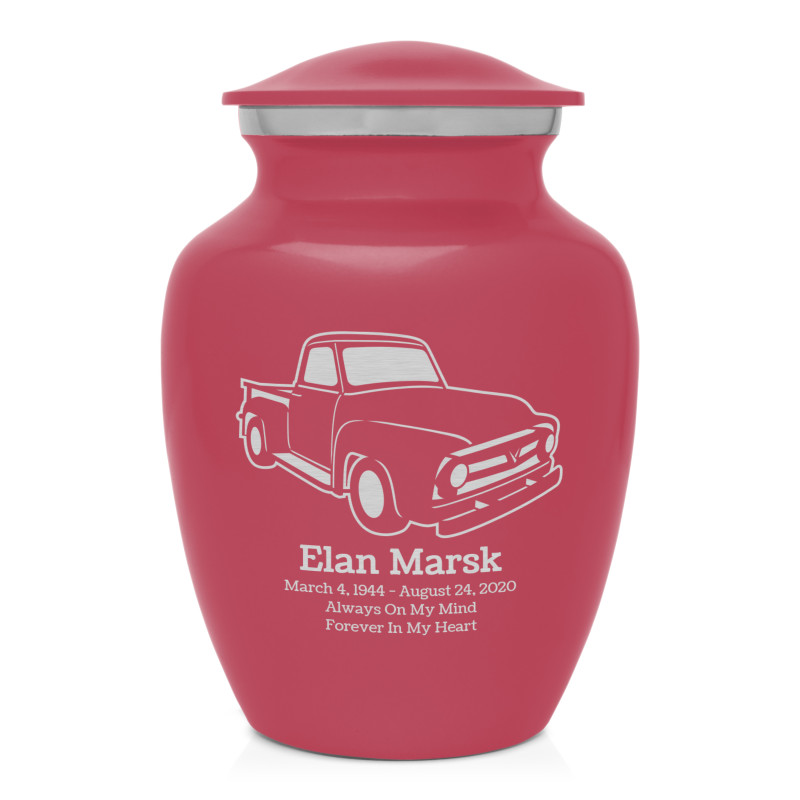 Classic Stepside Truck Sharing Urn - Rose Pink