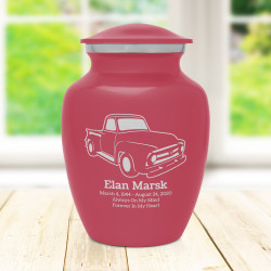 Classic Stepside Truck Sharing Urn - Rose Pink