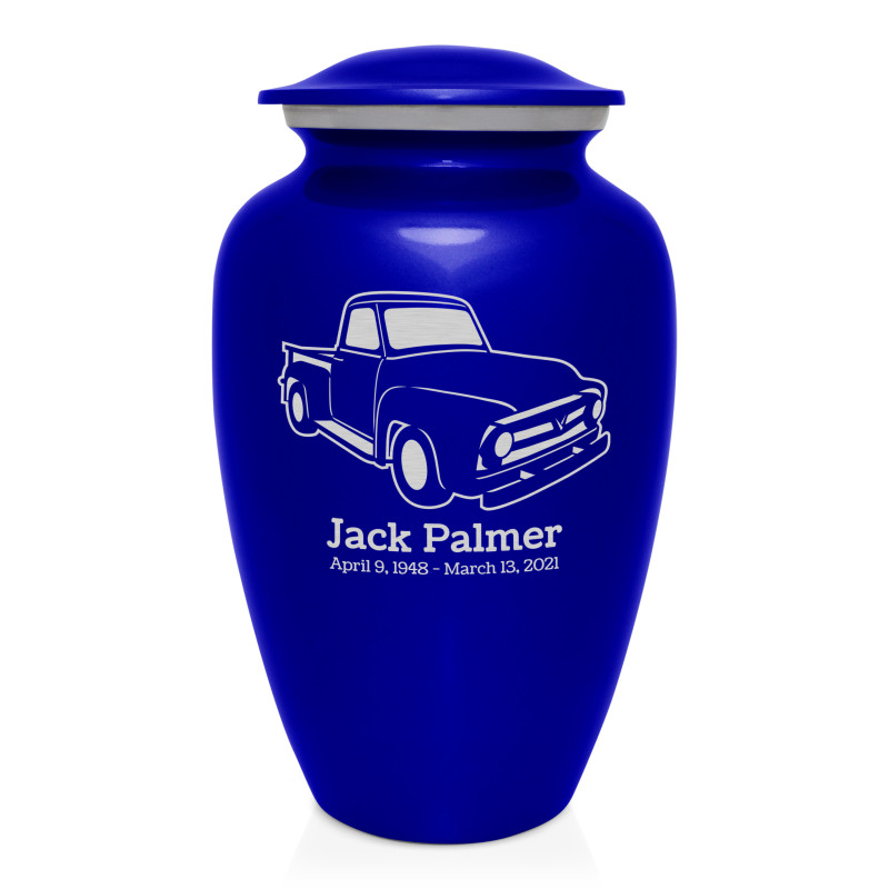 Classic Stepside Truck Cremation Urn - Midnight Blue