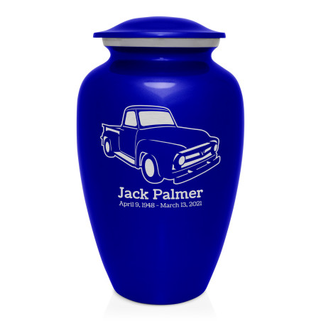 Classic Stepside Truck Cremation Urn - Midnight Blue