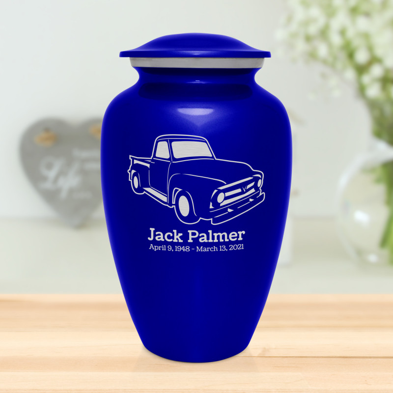Classic Stepside Truck Cremation Urn - Midnight Blue