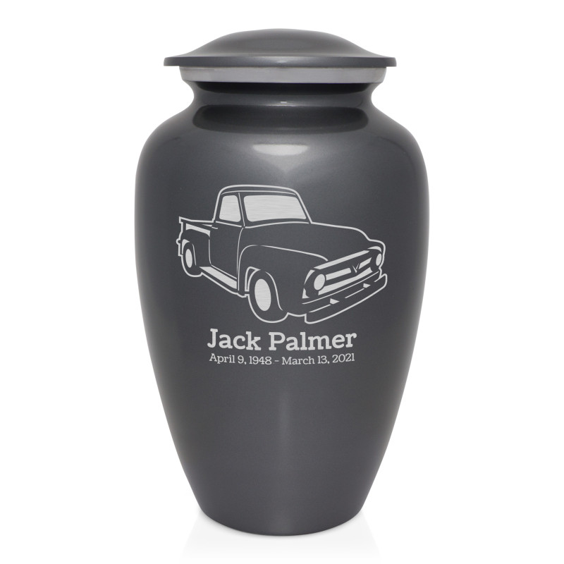 Classic Stepside Truck Cremation Urn - Gunmetal Gray