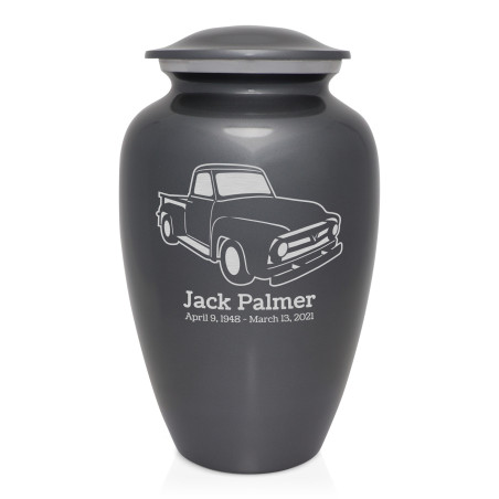 Classic Stepside Truck Cremation Urn - Gunmetal Gray