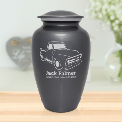 Classic Stepside Truck Cremation Urn - Gunmetal Gray