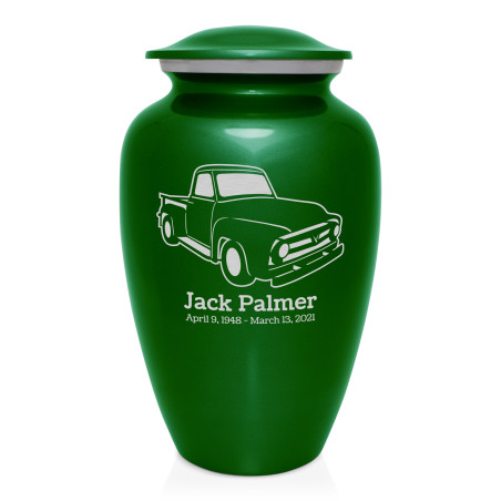 Classic Stepside Truck Cremation Urn - Shamrock Green