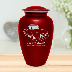 Classic Stepside Truck Cremation Urn - Ruby Red