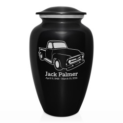 Classic Stepside Truck Cremation Urn - Jet Black