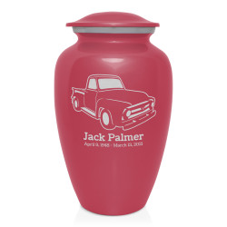Classic Stepside Truck Cremation Urn - Rose Pink