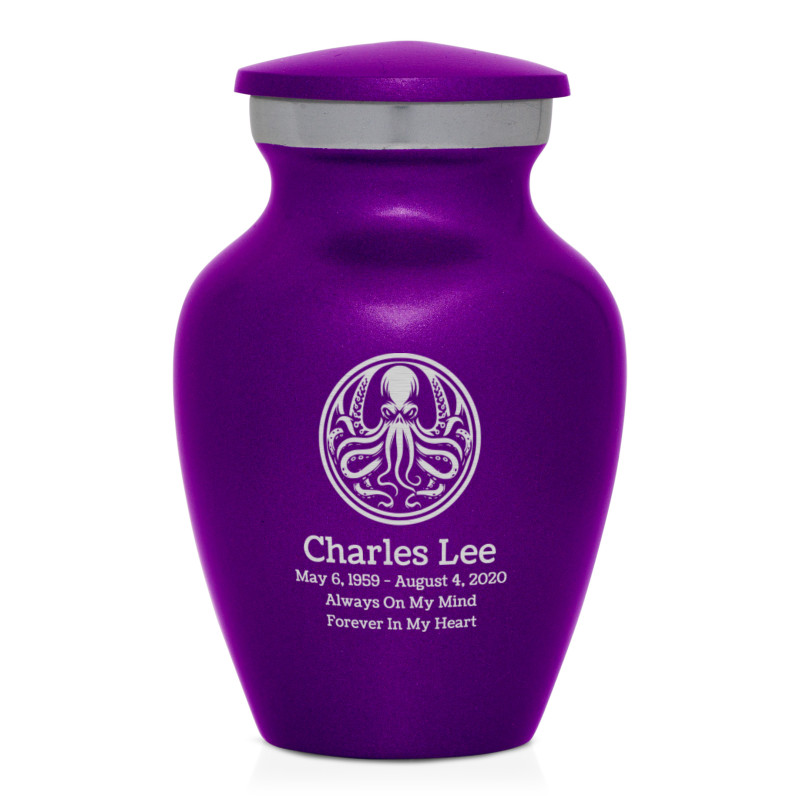 Cthulhu Keepsake Urn - Purple Luster