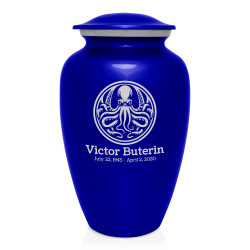 Cthulhu Cremation Urn - Midnight Blue