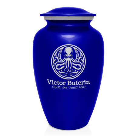 Cthulhu Cremation Urn - Midnight Blue