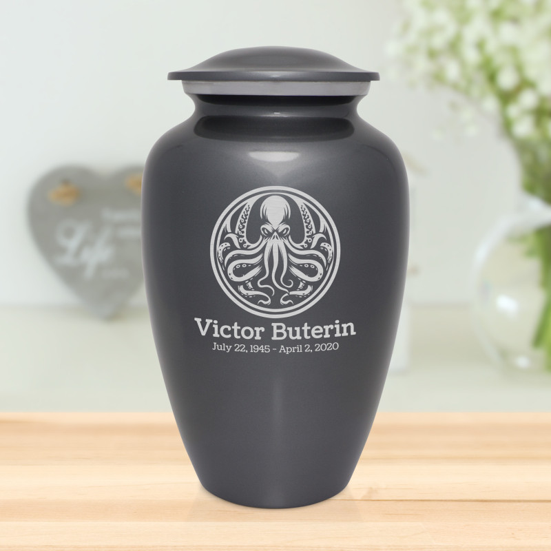 Cthulhu Cremation Urn - Gunmetal Gray
