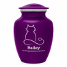 Infinite Love Cat Cremation Urn - Purple Luster