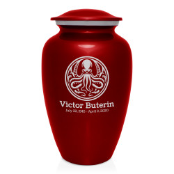 Cthulhu Cremation Urn - Ruby Red
