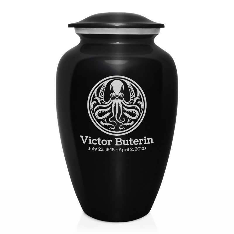 Cthulhu Cremation Urn - Jet Black
