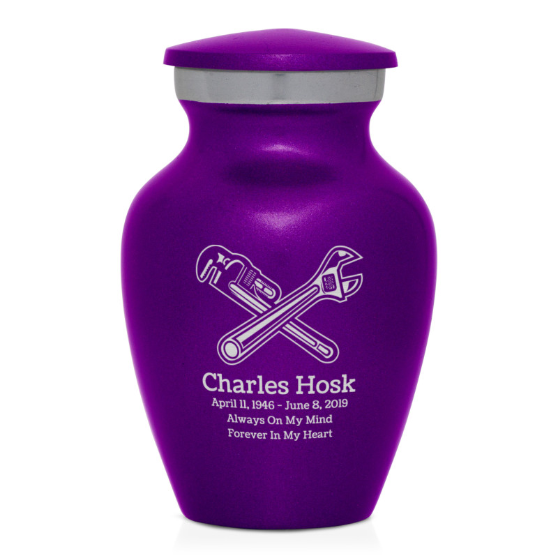 Plumber Keepsake Urn - Purple Luster