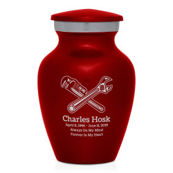 Plumber Keepsake Urn - Ruby Red