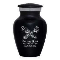 Plumber Keepsake Urn - Jet Black