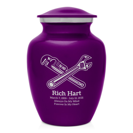 Plumber Sharing Urn - Purple Luster