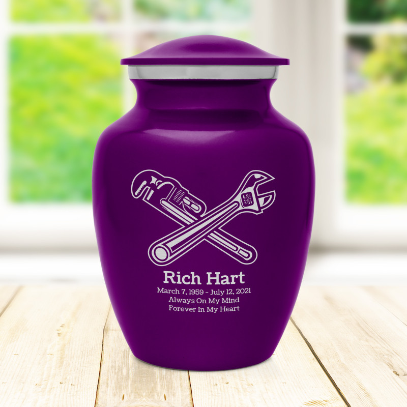 Plumber Sharing Urn - Purple Luster