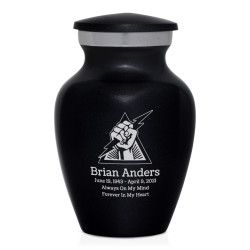Electrician Keepsake Urn - Jet Black