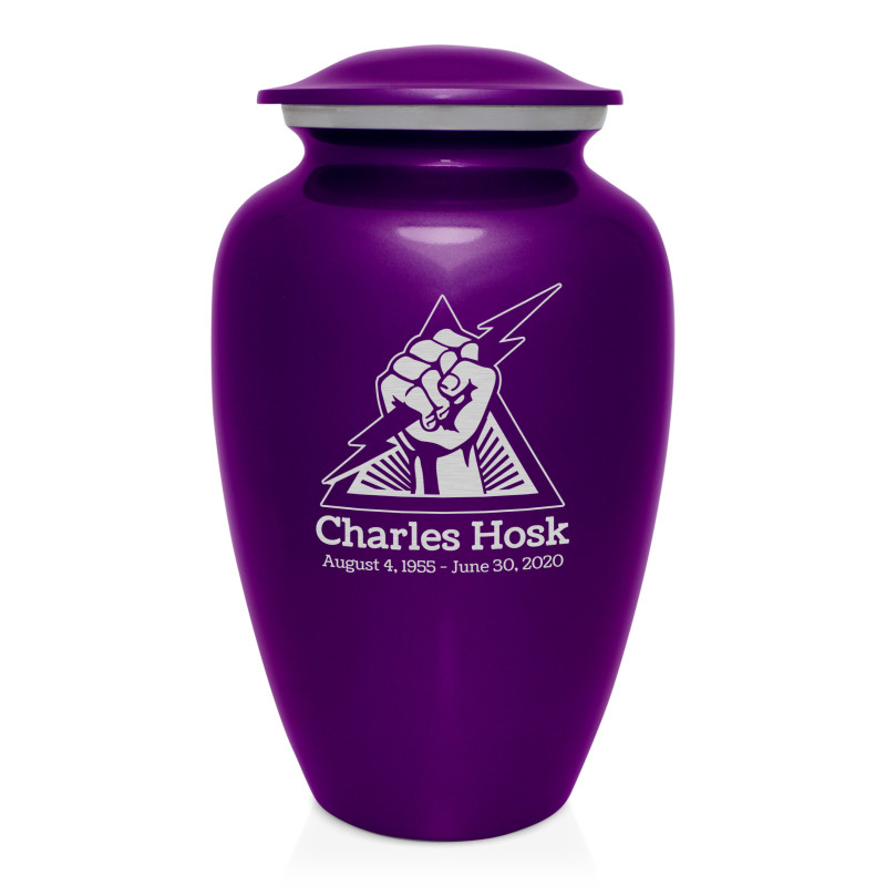Electrician Cremation Urn - Purple Luster
