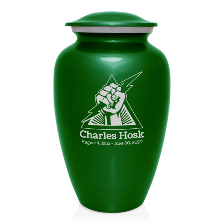 Electrician Cremation Urn - Shamrock Green