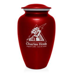 Electrician Cremation Urn - Ruby Red