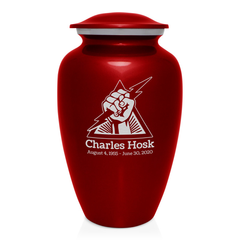 Electrician Cremation Urn - Ruby Red