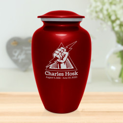 Electrician Cremation Urn - Ruby Red