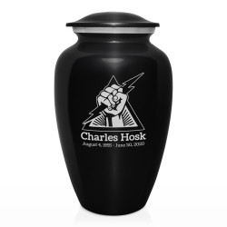 Electrician Cremation Urn - Jet Black