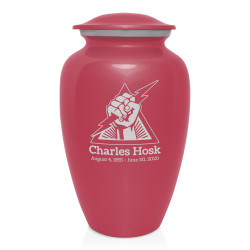 Electrician Cremation Urn - Rose Pink