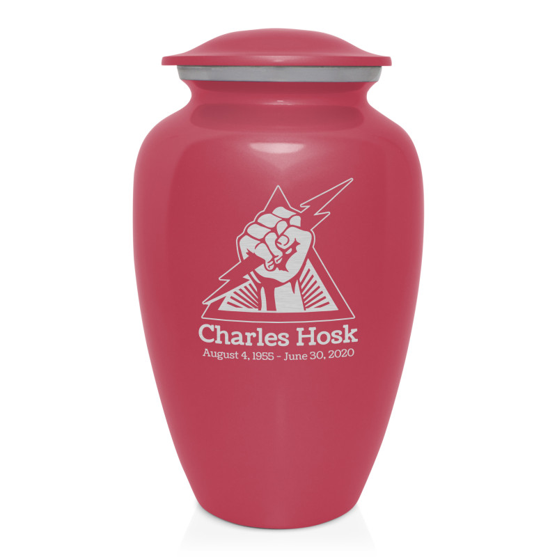 Electrician Cremation Urn - Rose Pink