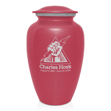 Electrician Cremation Urn - Rose Pink