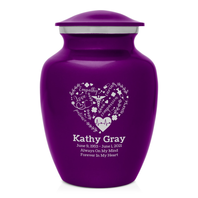 Nurse Sharing Urn - Purple Luster