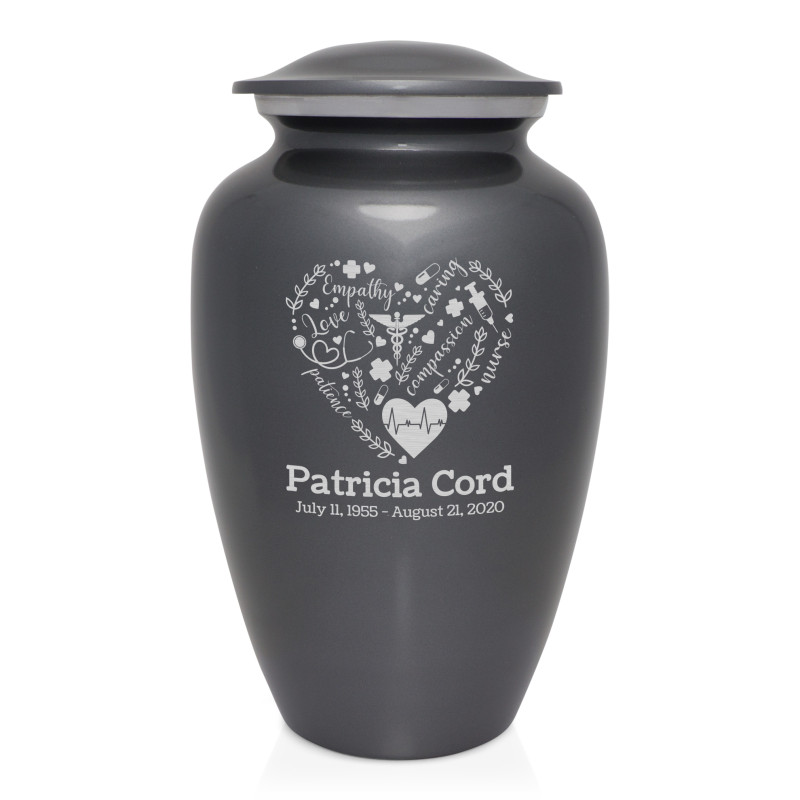 Nurse Cremation Urn - Gunmetal Gray