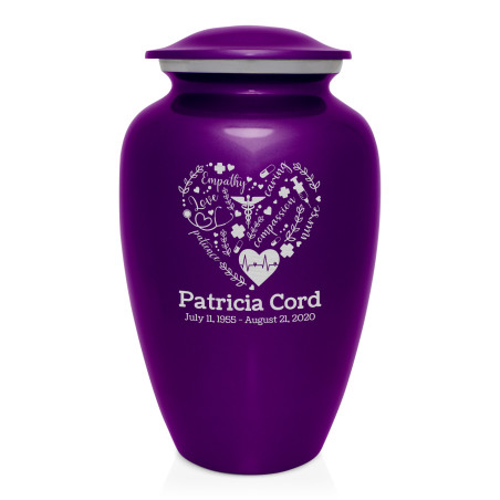 Nurse Cremation Urn - Purple Luster