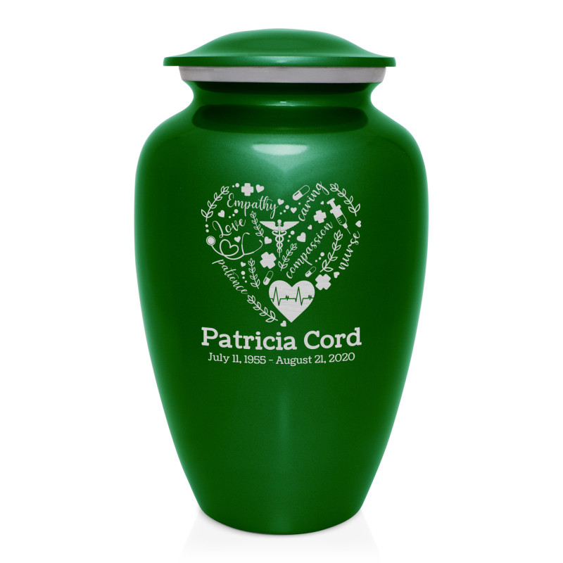 Nurse Cremation Urn - Shamrock Green