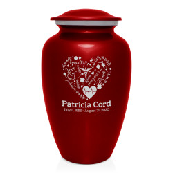 Nurse Cremation Urn - Ruby Red