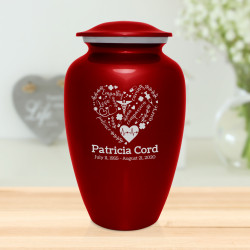 Nurse Cremation Urn - Ruby Red